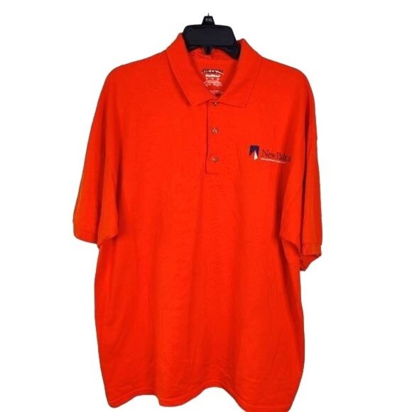 State University of New York Suny New Paltz GILDAN Tag XL Orange College Polo - Picture 1 of 4
